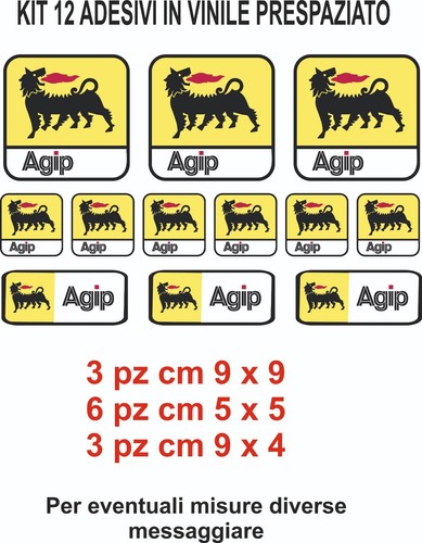 Adesivi agip sponsor tecnici - agip,