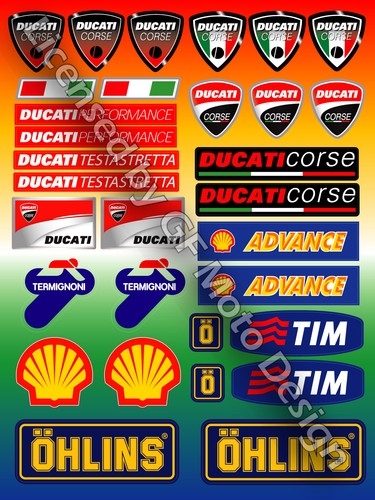 Adesivi ducati corse shell tim - corse,