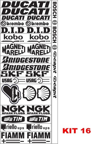 Adesivi ducati moto sponsor - adesivi,