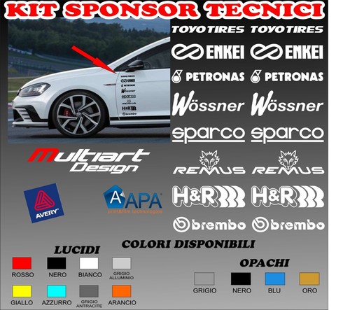 Kit sponsor tecnici adesivi - tecnici,