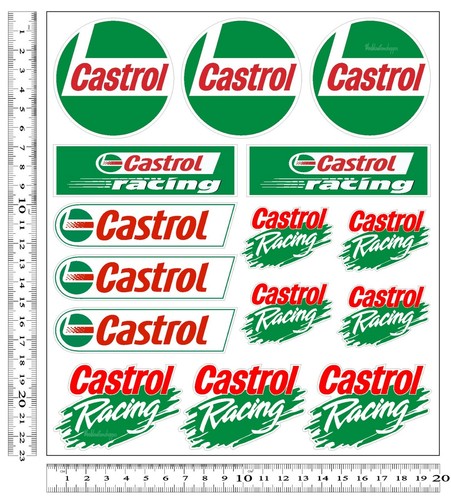 Adesivi stiker castrol sponsor - stiker,
