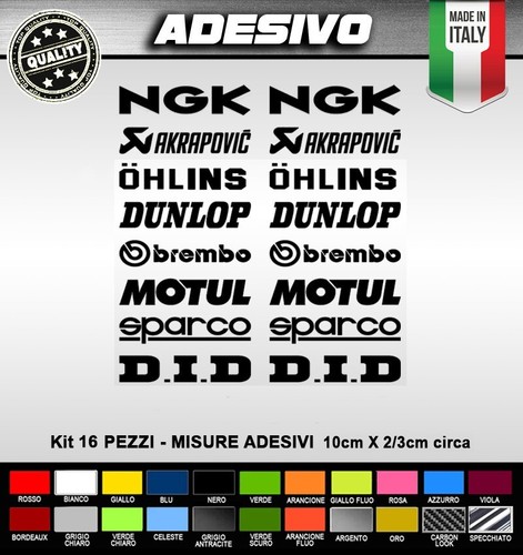 Kit adesivi sponsor pezzi - sponsor,