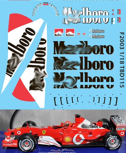 Decals per ferrari f1 - 1/18,