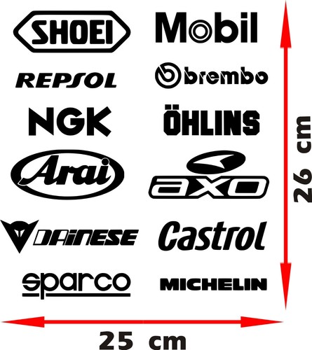 Kit moto sponsors - moto, pegatinas