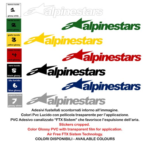Alpinestar adesivi vinile pre
