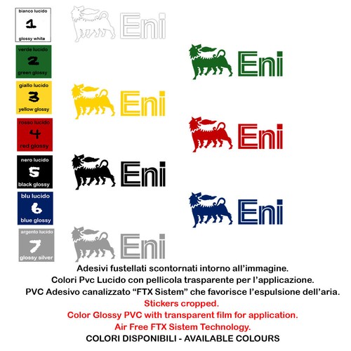 Eni sticker sponsor helmet